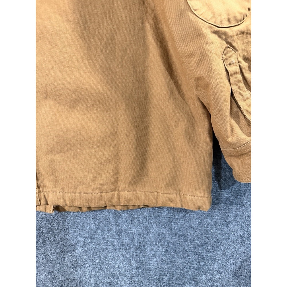 Dickies Duck Canvas Work Shirt Jacket Shacket Mens L Brown Quilted Lined Hunting - Picture 11 of 16